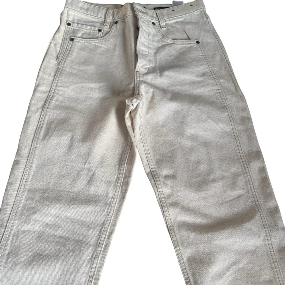 Banana Republic Premium Denim Ranger High-Rise Straight Jeans - Size 27 Ecru - Picture 3 of 10